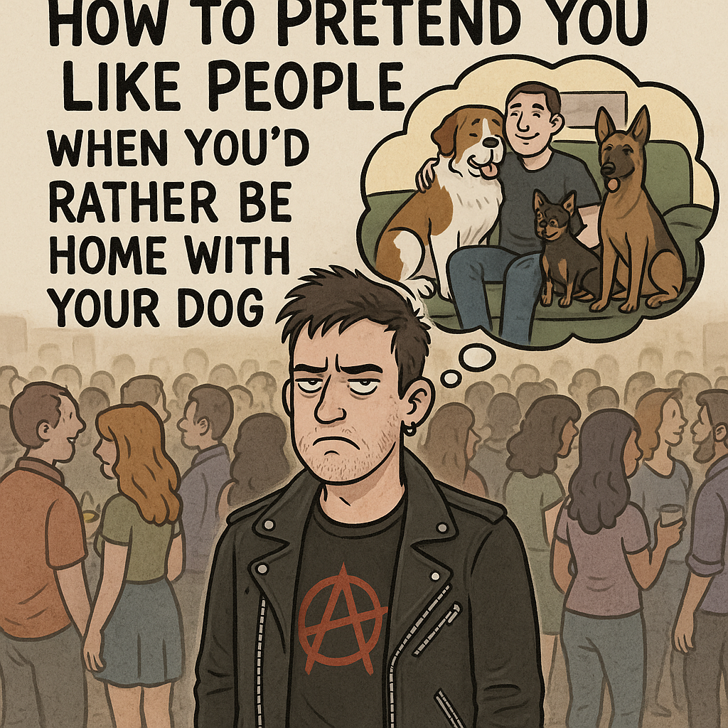 How to Pretend You Like People When You’d Rather Be Home with Your Dog